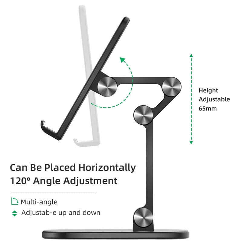 Three-Section Foldable Desk Mobile Phone & Tablet Holder