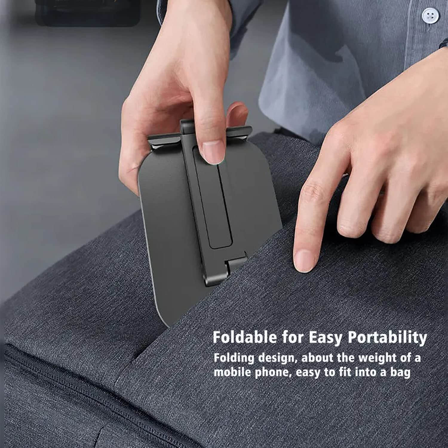 Three-Section Foldable Desk Mobile Phone & Tablet Holder