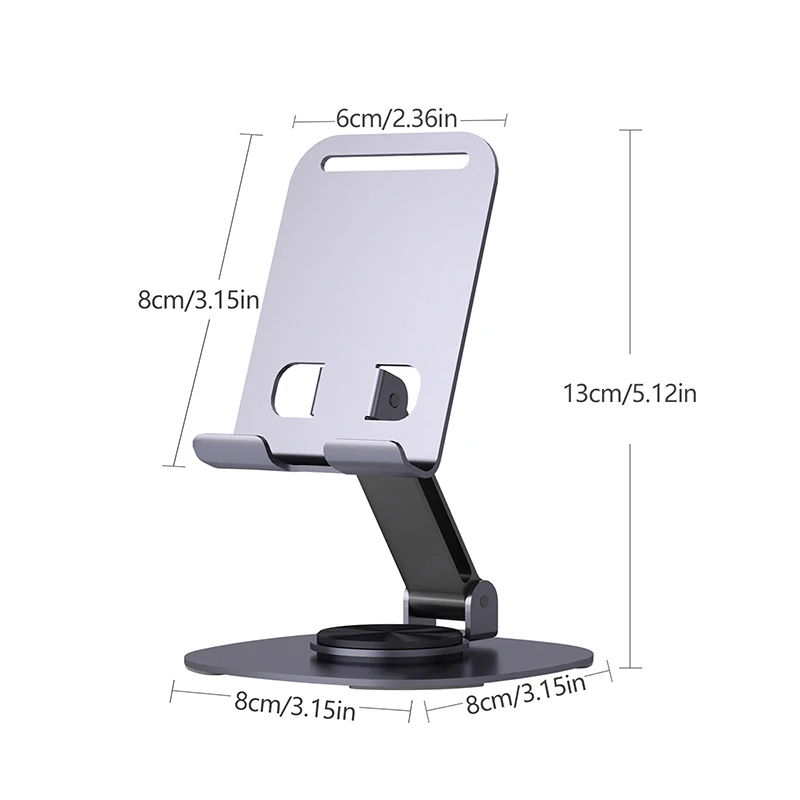 Premium 360° Swivel Aluminum Stand Universal Phone & Tablet Holder