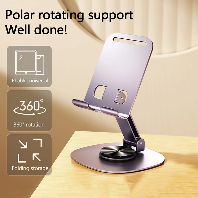 Premium 360° Swivel Aluminum Stand Universal Phone & Tablet Holder
