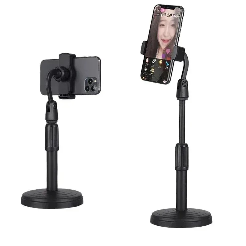 Telescopic Desktop Tripod Phone Stand with 360° Rotation for Streaming
