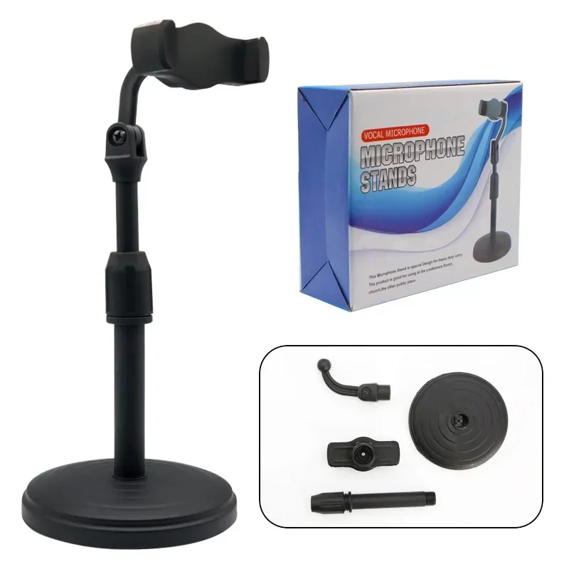 Telescopic Desktop Tripod Phone Stand with 360° Rotation for Streaming