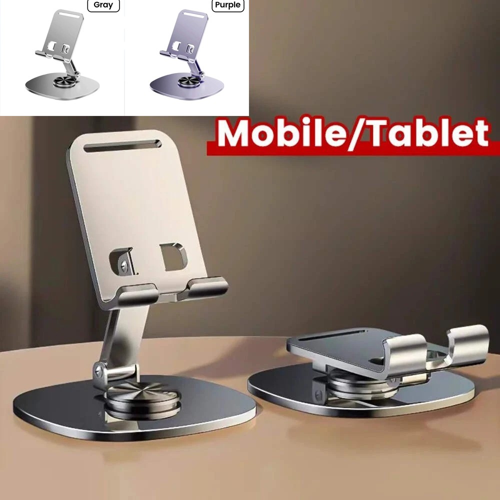 Premium 360° Swivel Aluminum Stand Universal Phone & Tablet Holder