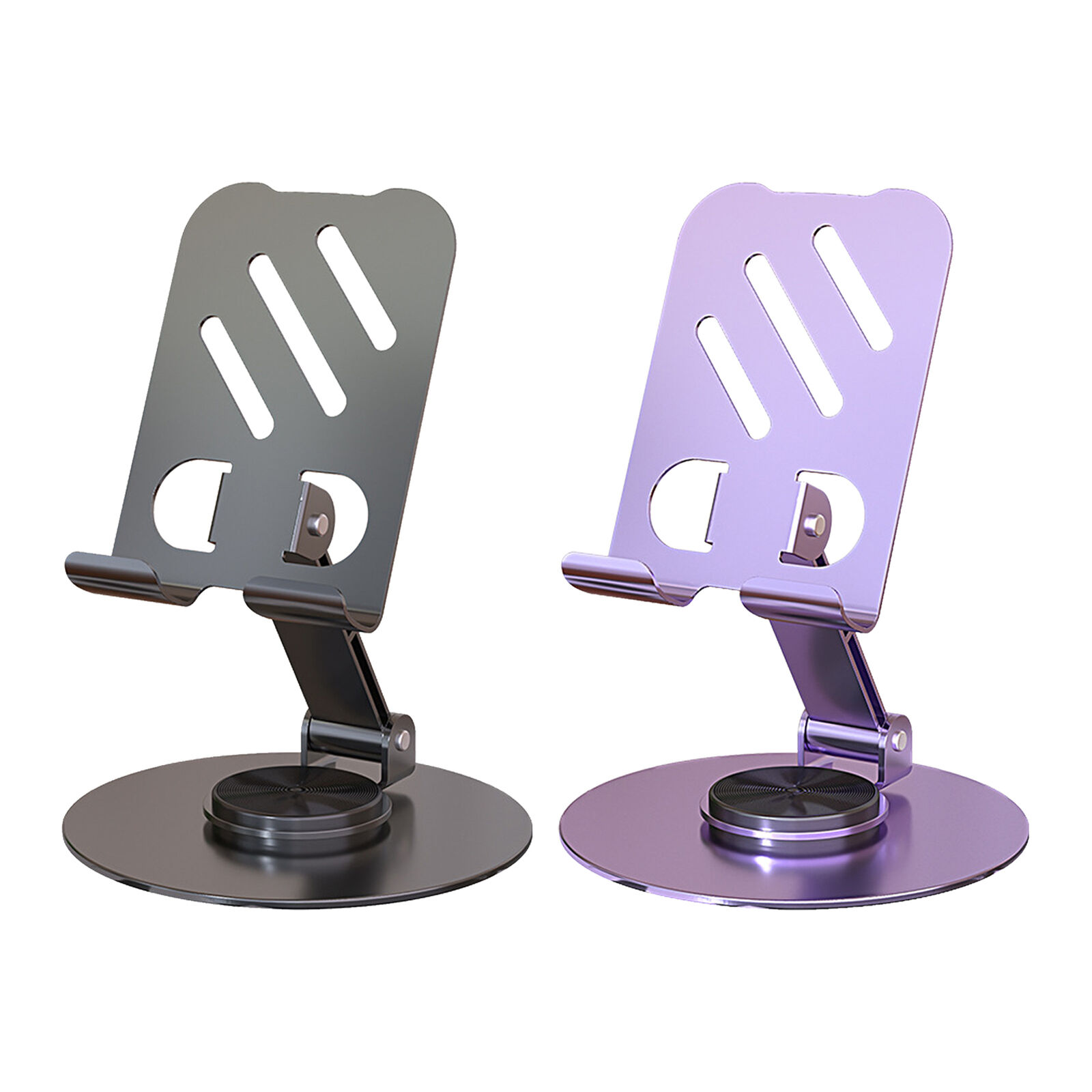 Premium Aluminum Desktop Phone & Tablet Stand with 360° Swivel Base