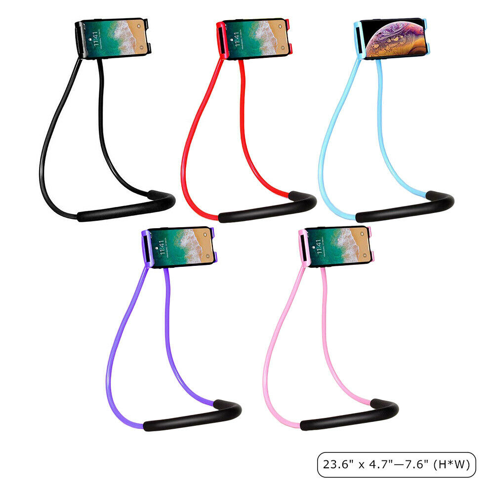 3-in-1 Neck Hanging Phone Holder Flexible Lazy Stand Hands-Free for Bed & Desk