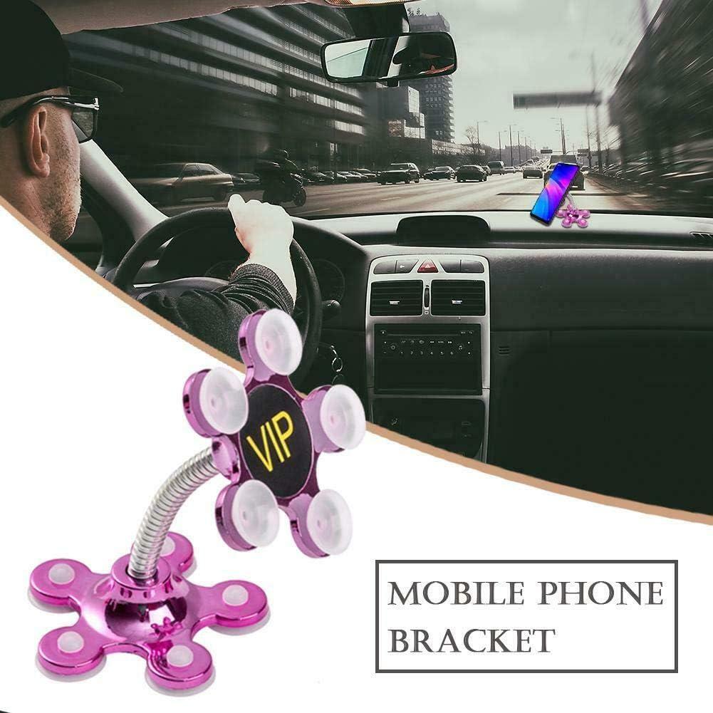 Double-Sided Flower Suction Cup Phone Holder Flexible  Magic Stand