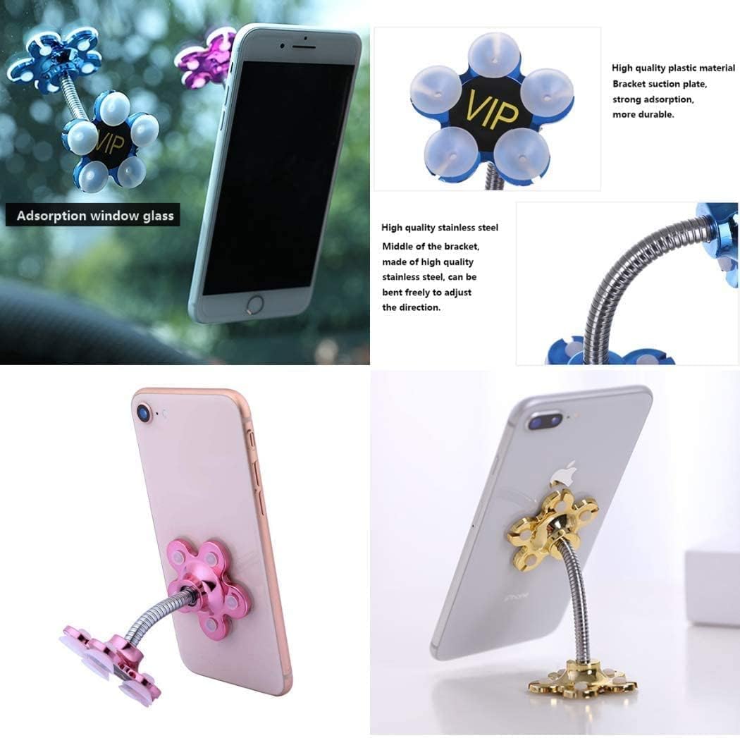 Double-Sided Flower Suction Cup Phone Holder Flexible  Magic Stand