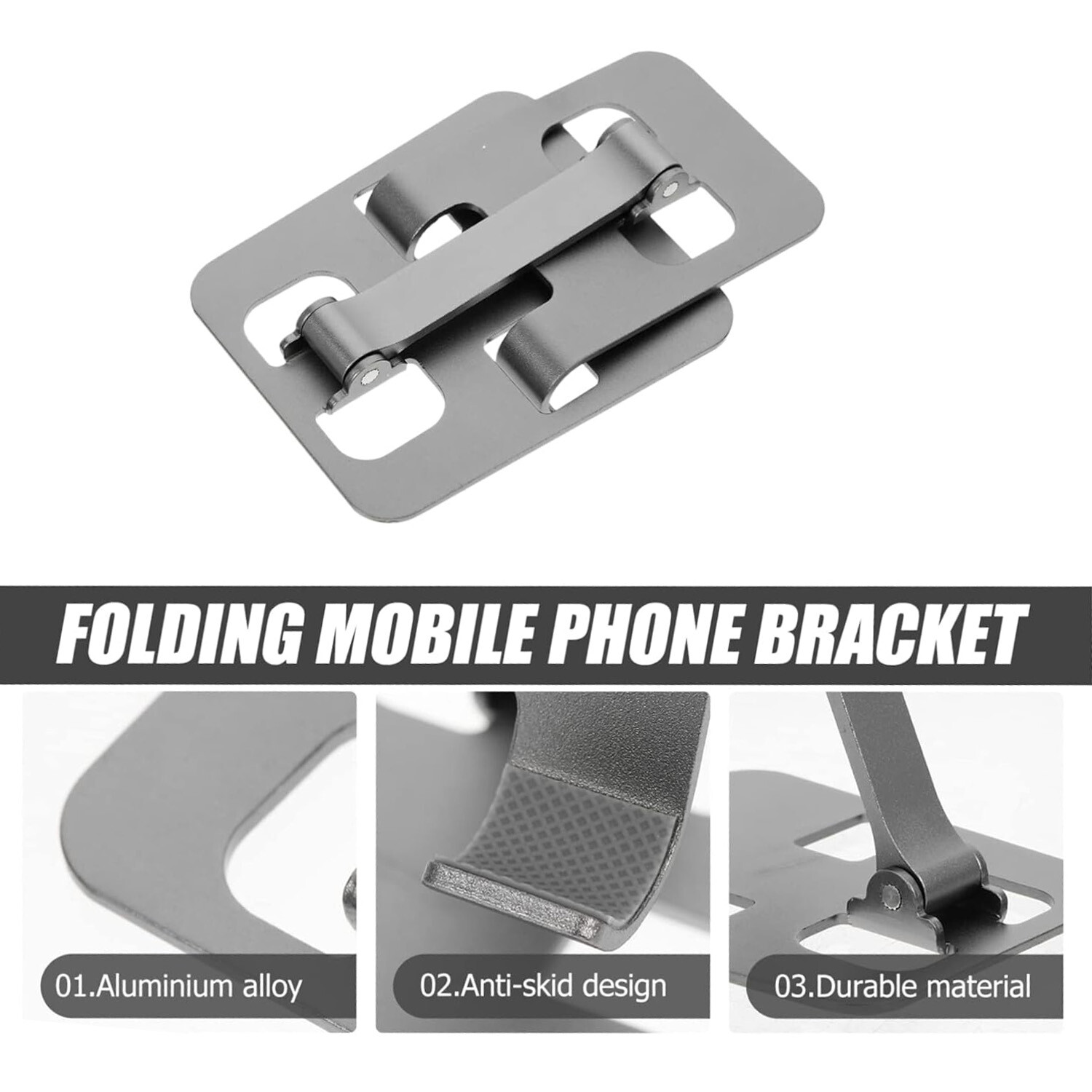 Foldable Aluminum Alloy Desktop Phone Stand 