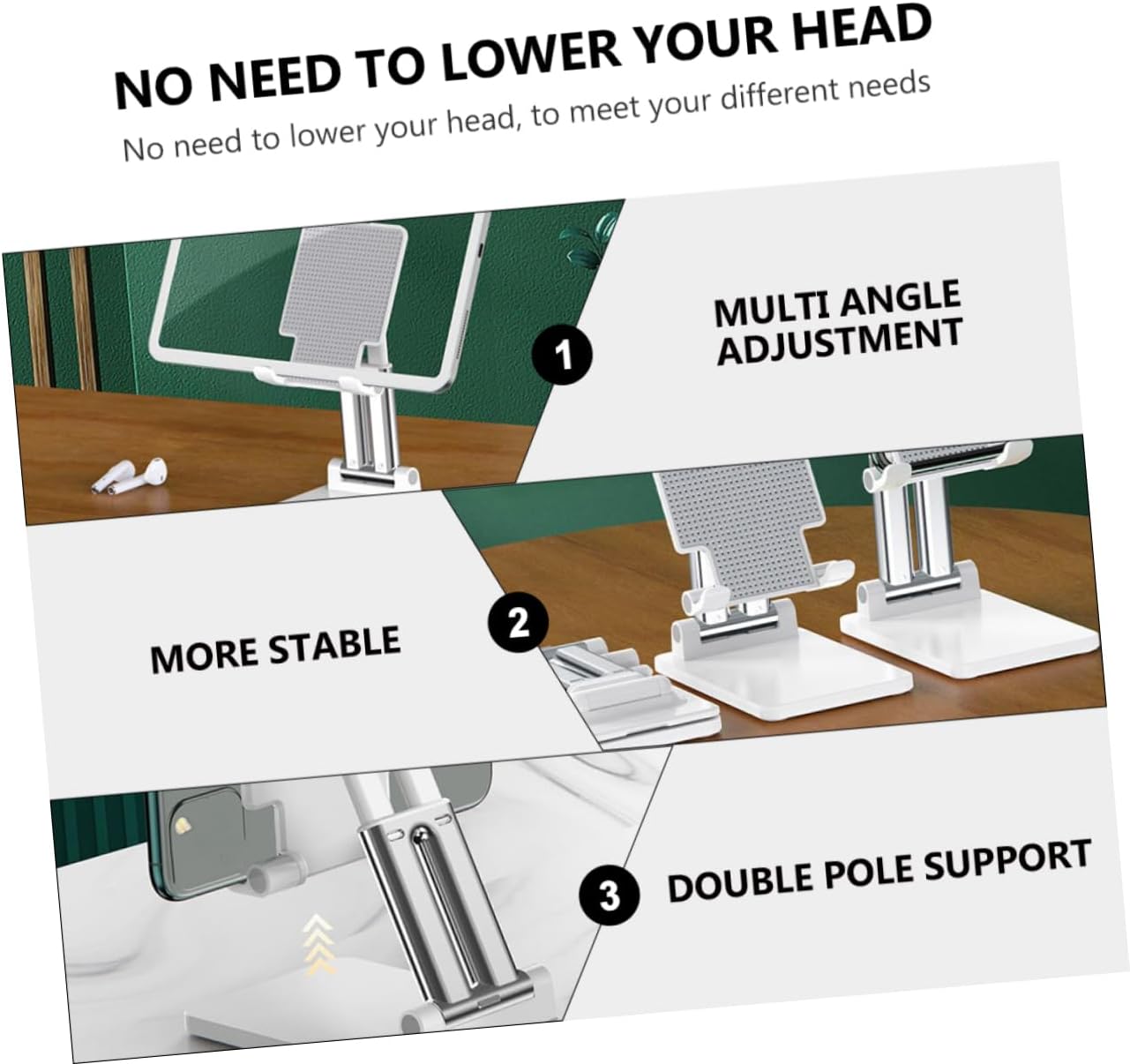 Adjustable Foldable Desktop Phone & Tablet Stand