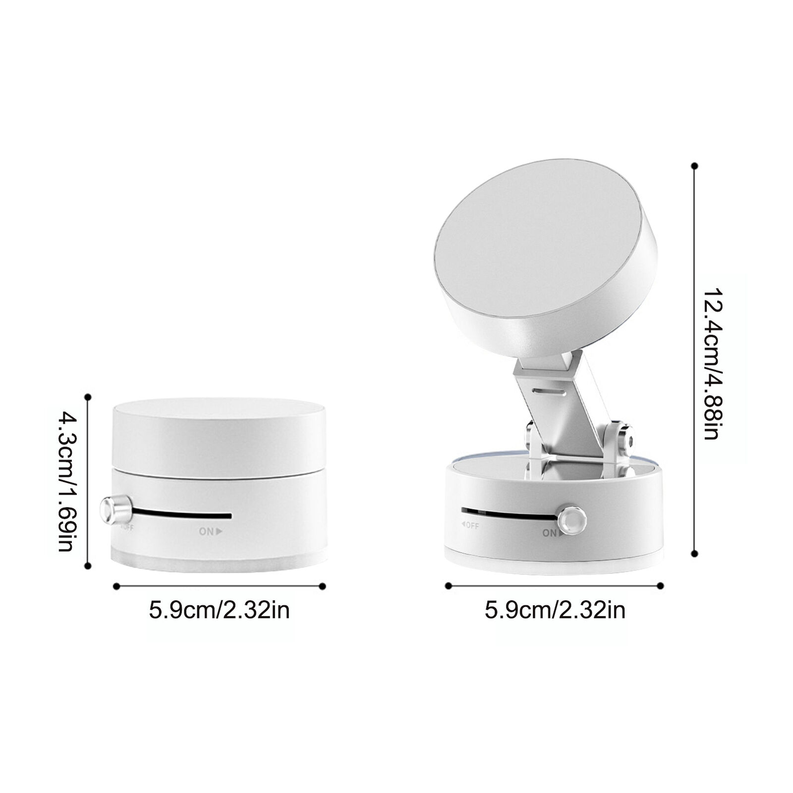 Slide-Lock Vacuum Magnetic Phone Mount Foldable Suction Holder for MagSafe