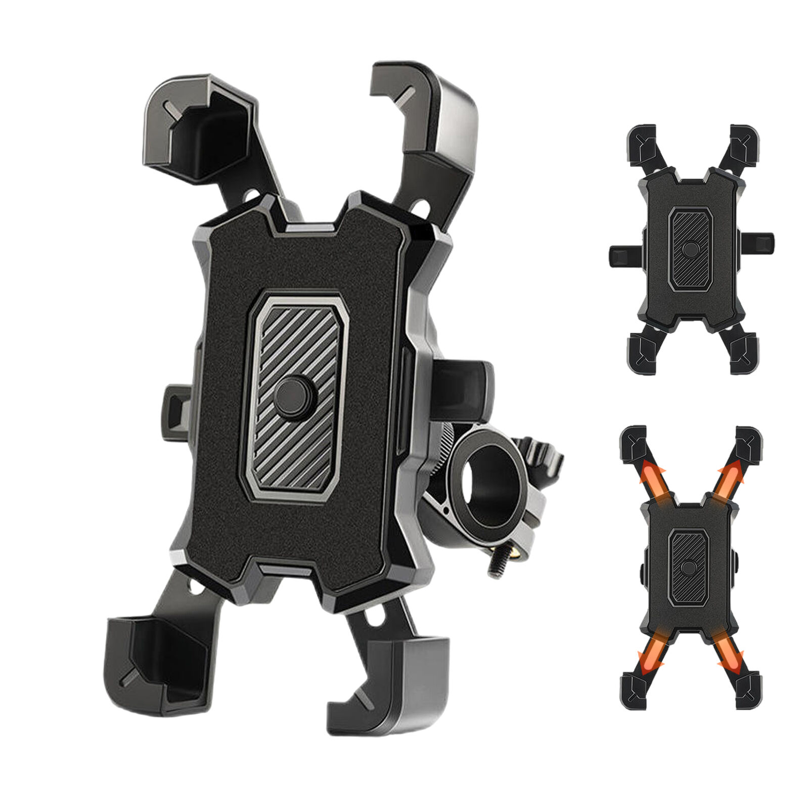 Secure 4-Claw Bike Phone Holder Anti-Shake Shockproof Handlebar Mount with 360° Rotation
