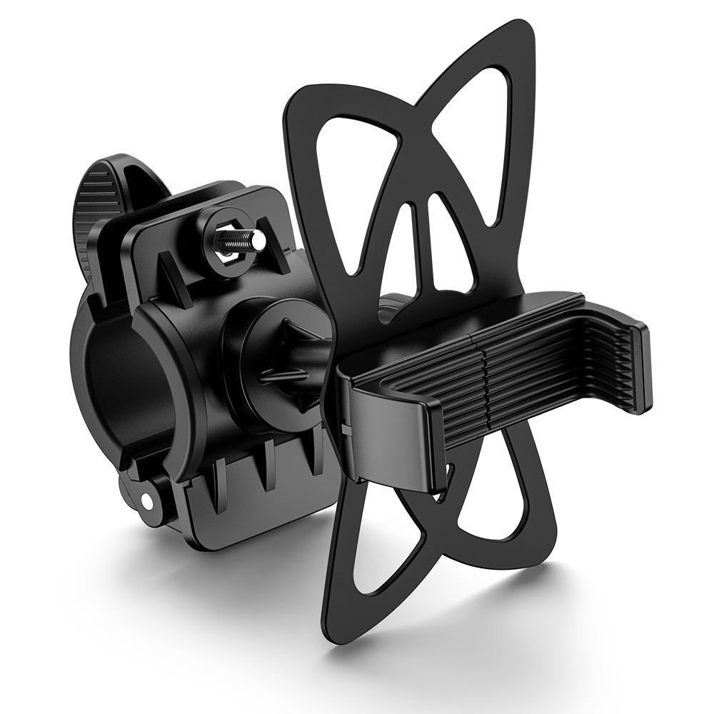 Universal Silicone Bike Phone Mount  Rotating Secure Strap Handlebar Holder for Bicycle Motorcyce