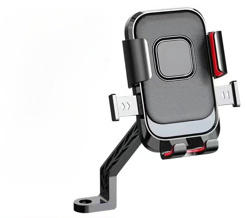 Motorcycle Phone Mount with One-Button Lock  Anti-Shake Bike Holder