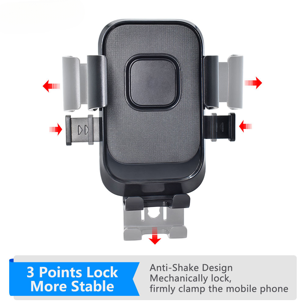 Motorcycle Phone Mount with One-Button Lock  Anti-Shake Bike Holder
