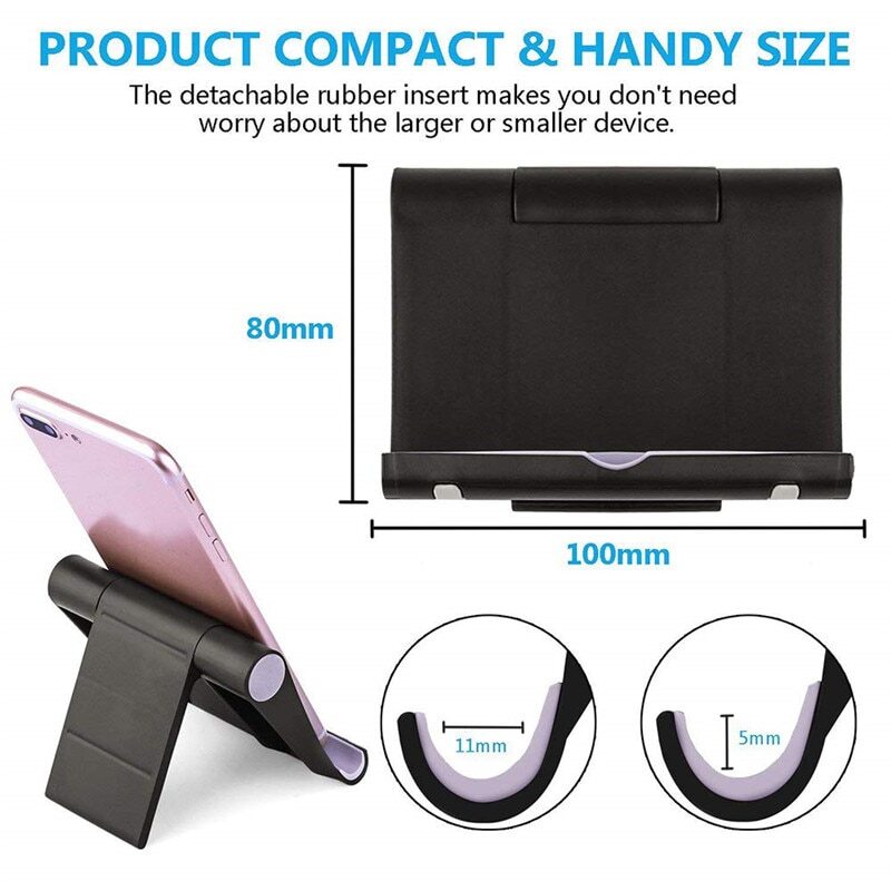 Universal Multi-Angle Desktop Stand  Foldable Holder for Tablets & Smartphones