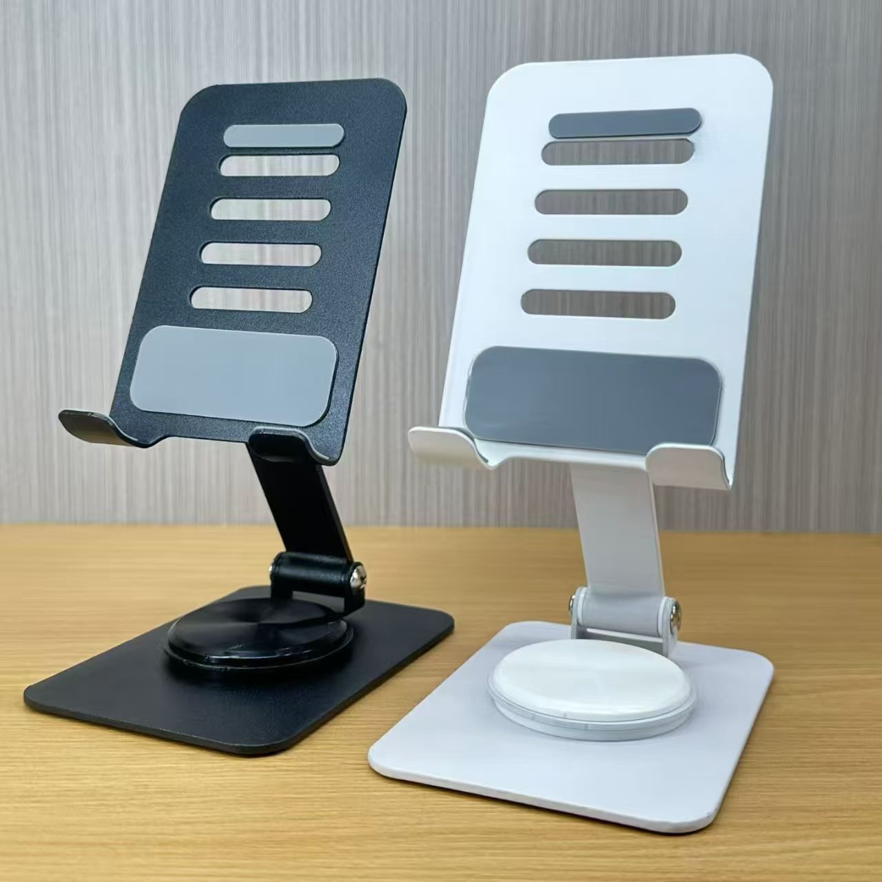 360° Spinning Aluminum Phone Stand Heavy Duty Foldable Desktop Holder