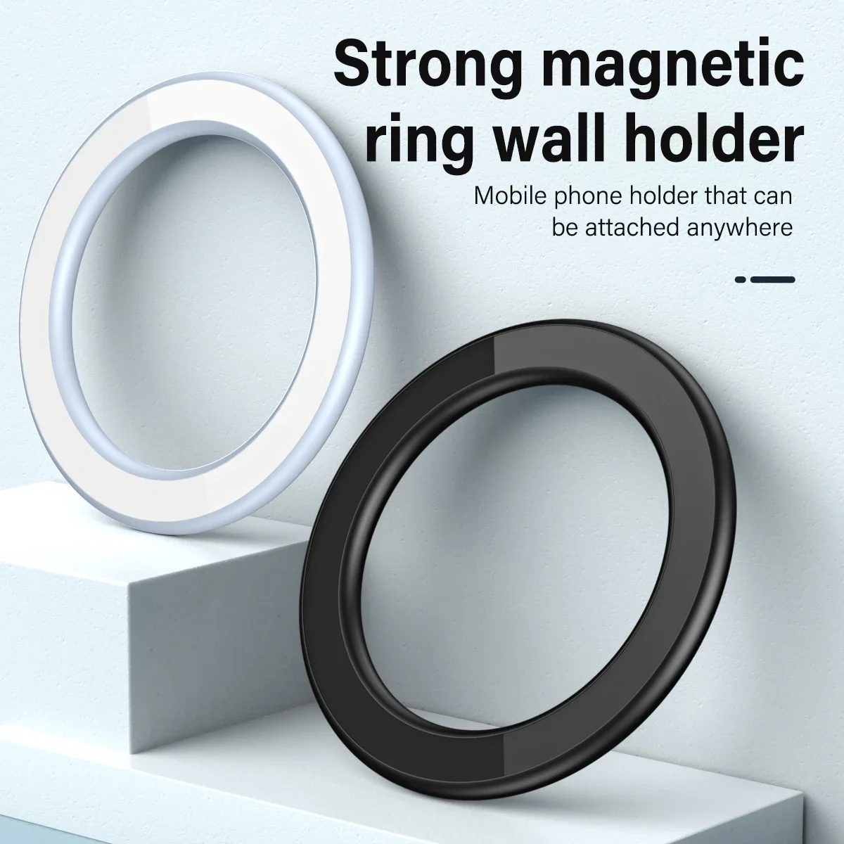 Magnetic Ring Wall Mount for Smartphone Compatible with MagSafe Accessories