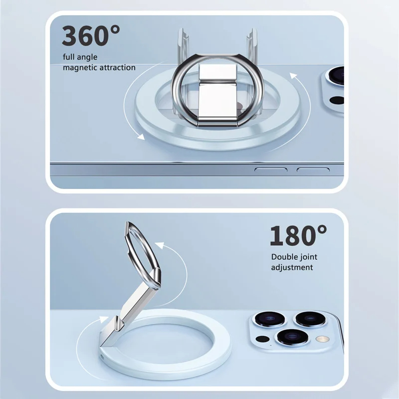 Foldable Magnetic Phone Grip Ring Stand Holder & Kickstand for MagSafe