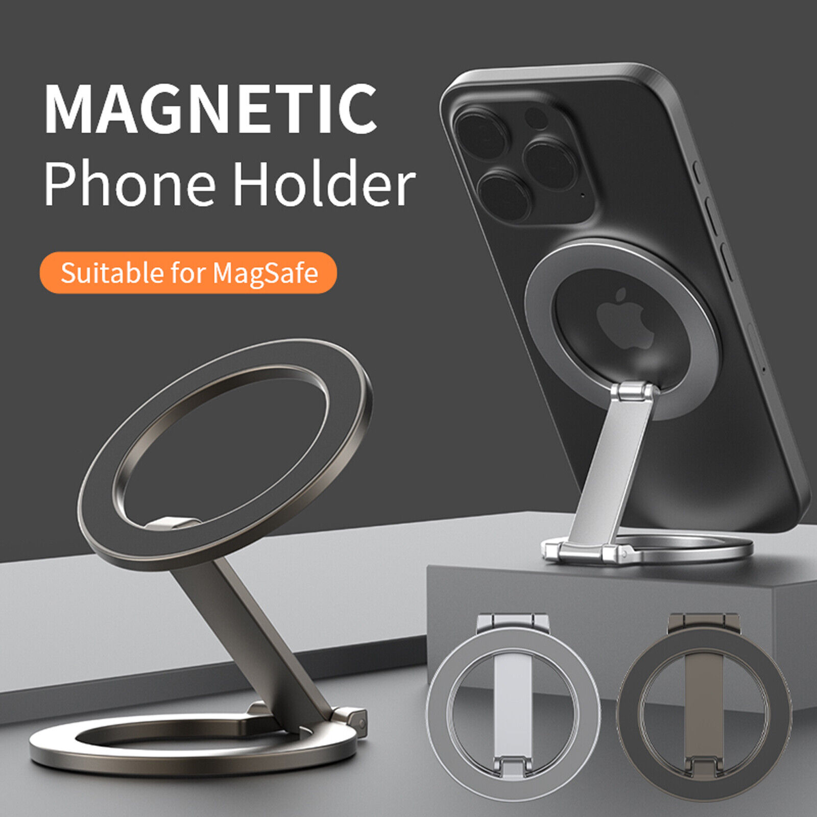 Foldable Dual-Sided Magnetic Phone Ring Stand