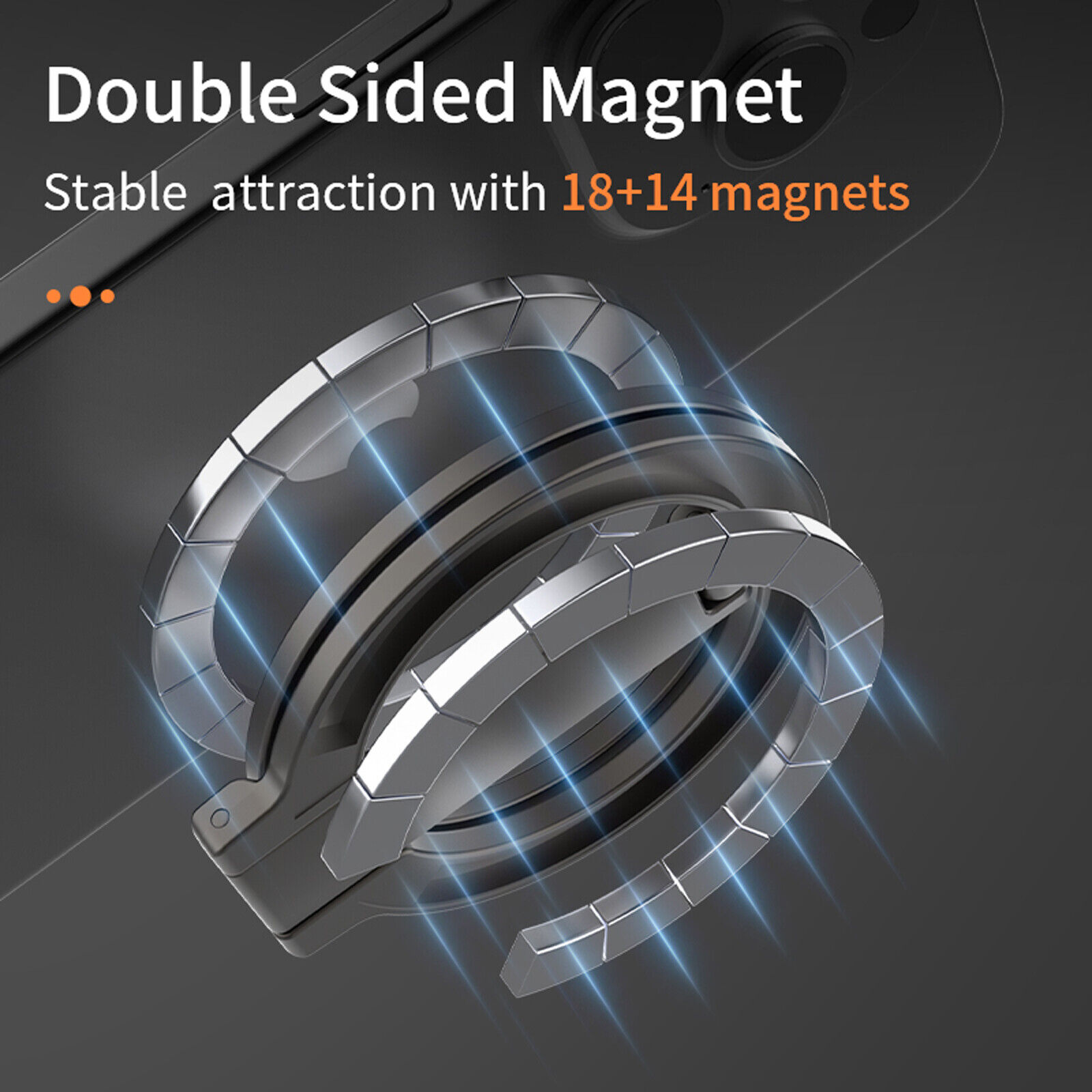 Foldable Dual-Sided Magnetic Phone Ring Stand