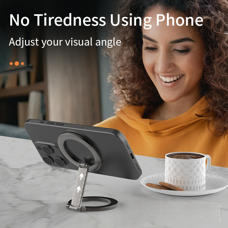 Foldable Dual-Sided Magnetic Phone Ring Stand