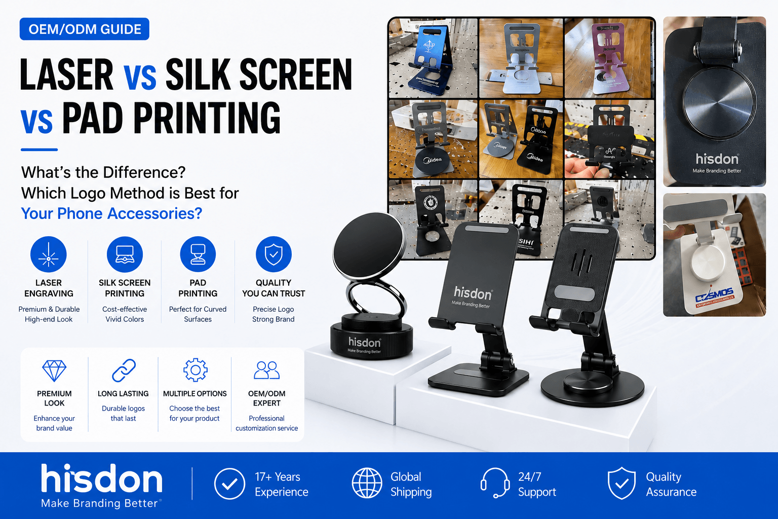 Laser Engraving vs Laser Marking vs Silk Screen Printing vs Pad Printing