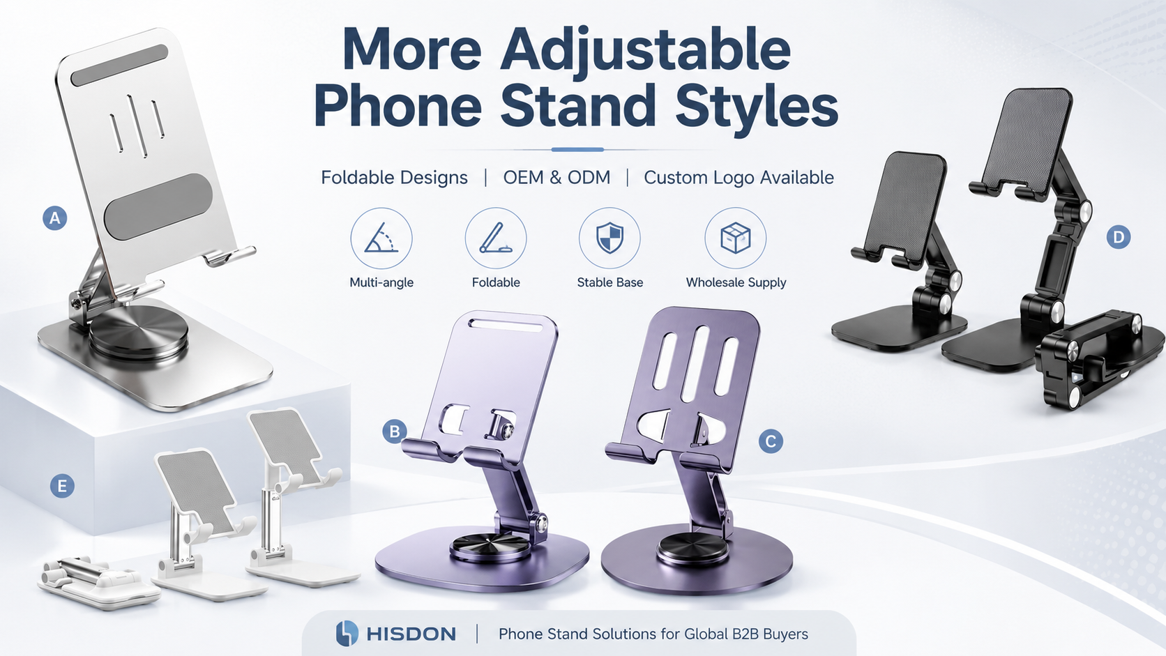 Custom Logo Foldable Phone Stand Wholesale for Promotional Gifts