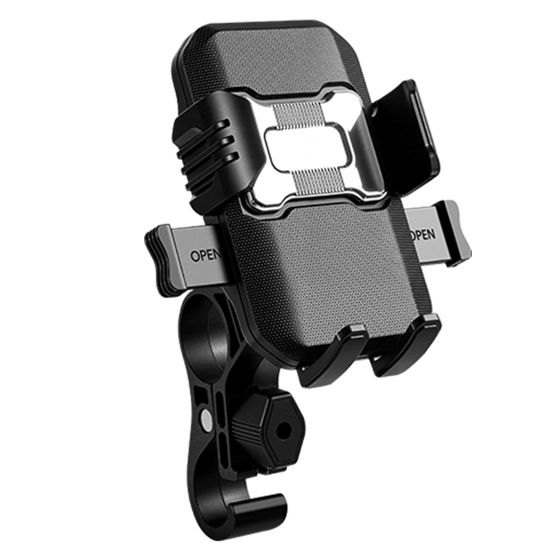 Motorcycle Phone Mount with Utility Hook One-Touch Lock Handlebar Phone Holder