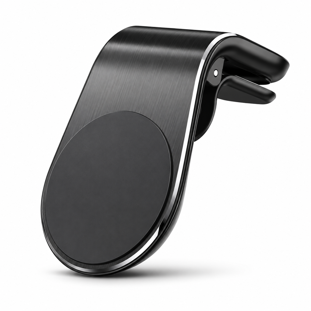 L-Shaped Magnetic Air Vent Car Phone Mount with Adjustable Clip