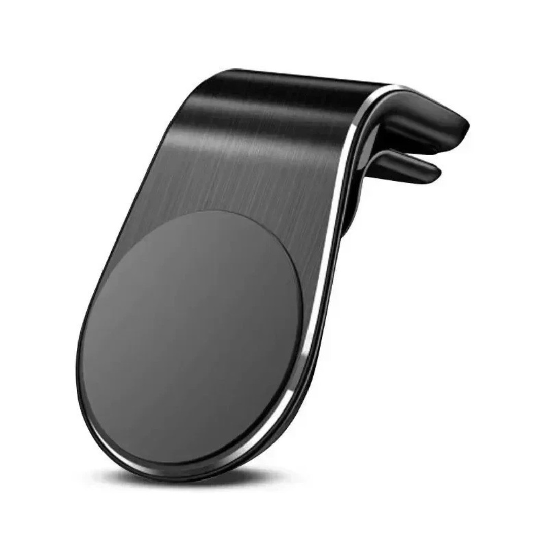 L-Shaped Magnetic Air Vent Car Phone Mount with Adjustable Clip
