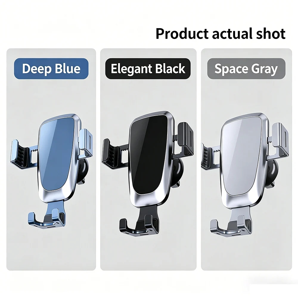 Premium Aluminum Alloy Gravity Car Phone Mount for Air Vent