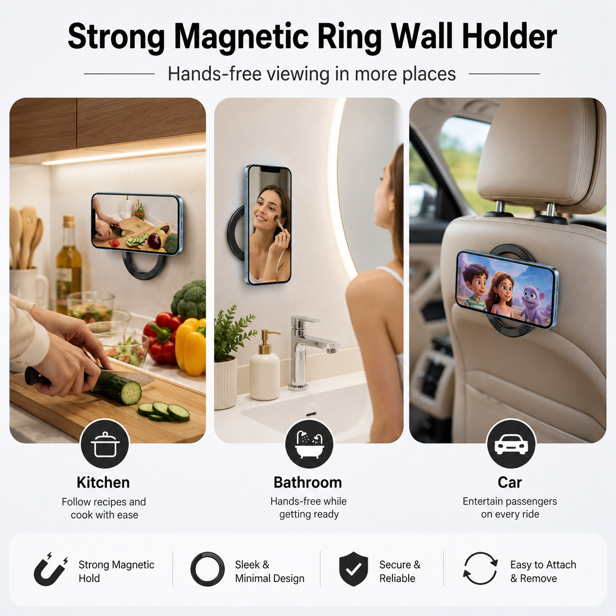 MagSafe Magnetic Phone Wall Mount Holder