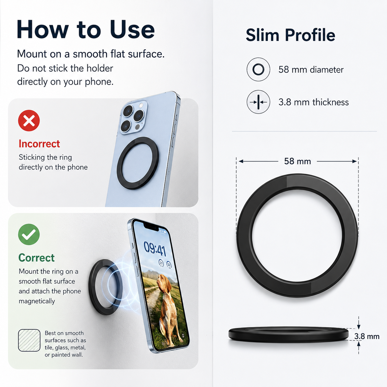MagSafe Magnetic Phone Wall Mount Holder