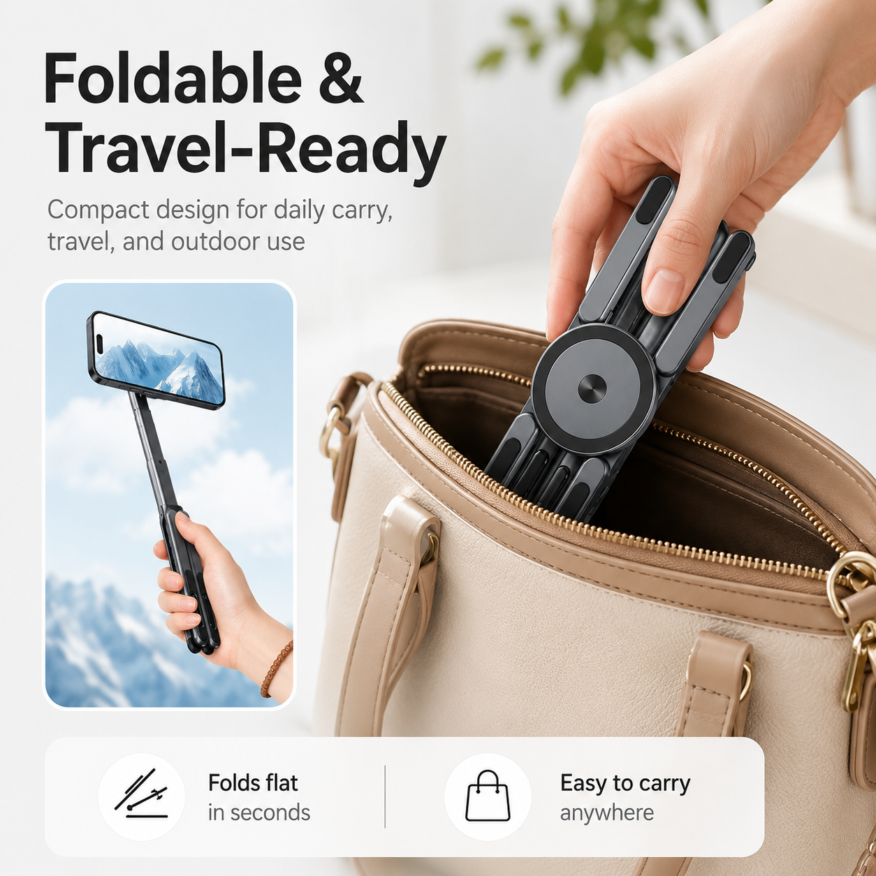 4-in-1 Magnetic Foldable Phone Tablet Laptop Stand