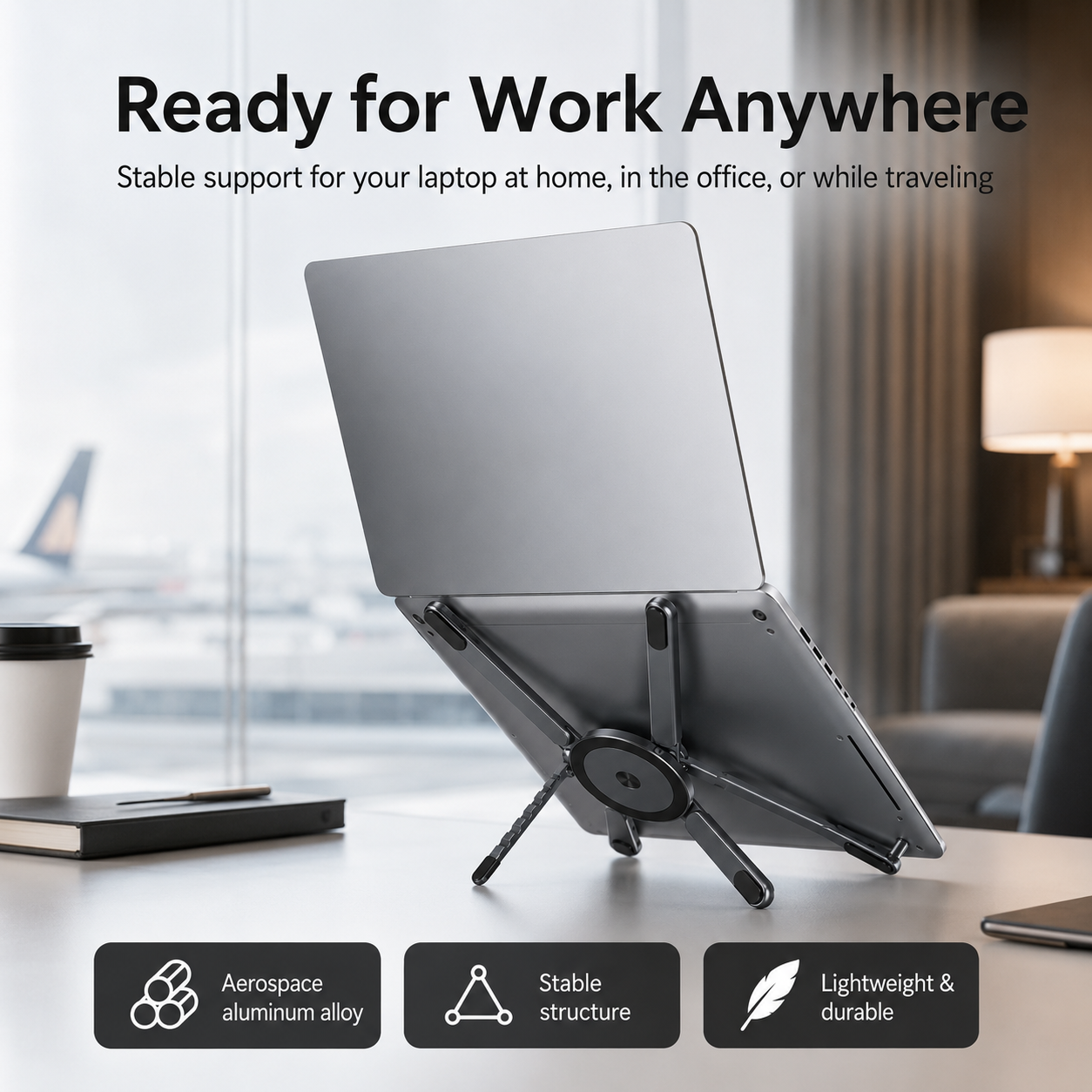 4-in-1 Magnetic Foldable Phone Tablet Laptop Stand