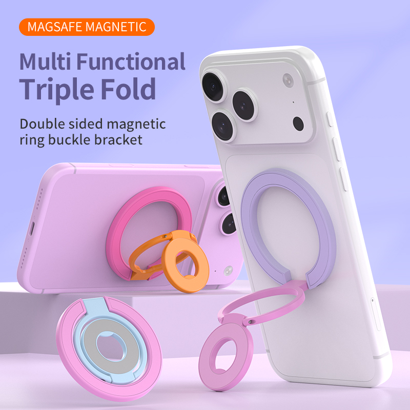 Colorful MagSafe Magnetic Phone Ring Holder – 360° Adjustable Grip Stand