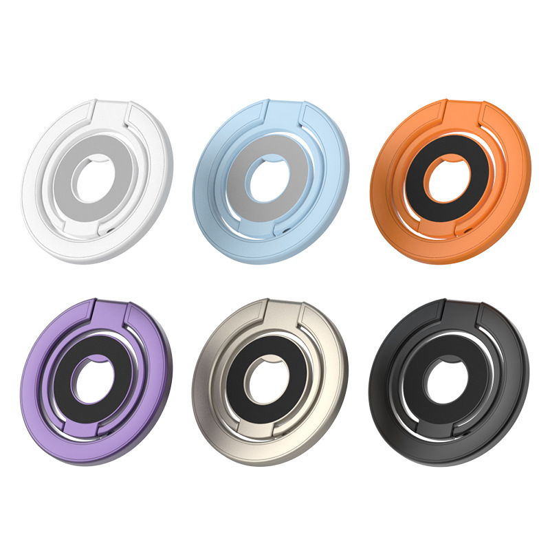 Triple-Fold Magnetic Phone Ring Holder for MagSafe – Double-Sided Grip Stand
