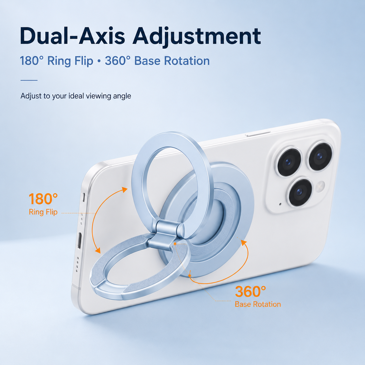 MagSafe Magnetic Phone Ring Stand with 360° Foldable Grip