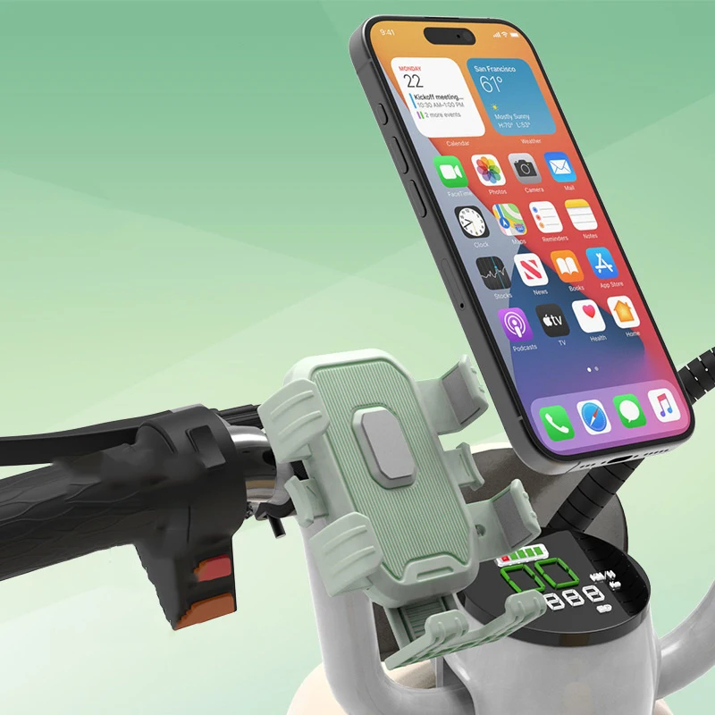 Motorcycle Phone Holder Mount for Bike – 360° Rotation Anti Shake One-Hand Lock