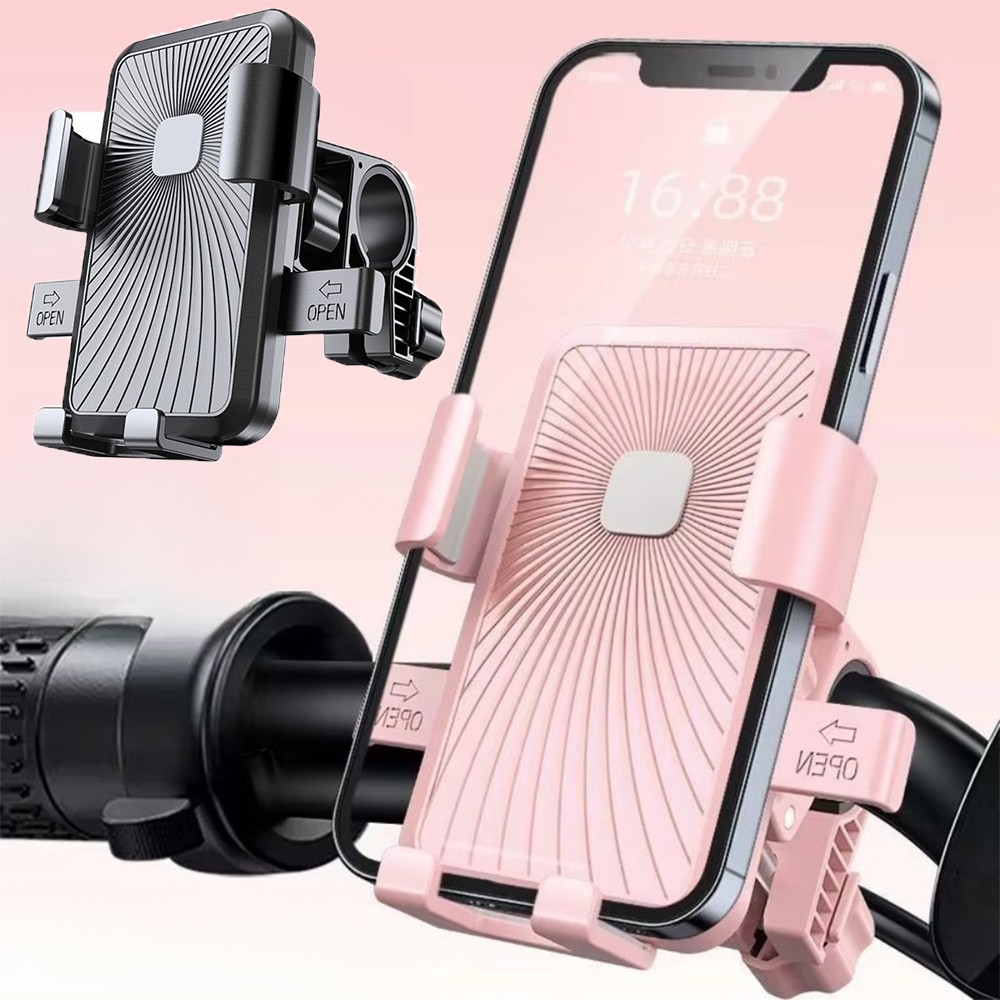 Motorcycle Phone Mount  One-Hand Lock & Anti-Shake
