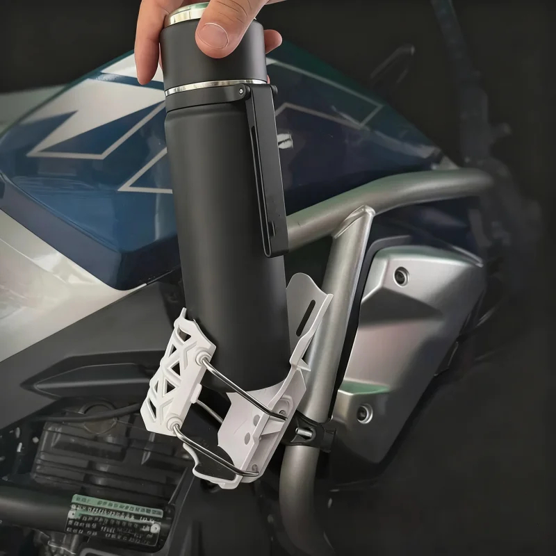 Universal Motorcycle Cup Holder – 360° Rotating Water Bottle Drink Mount