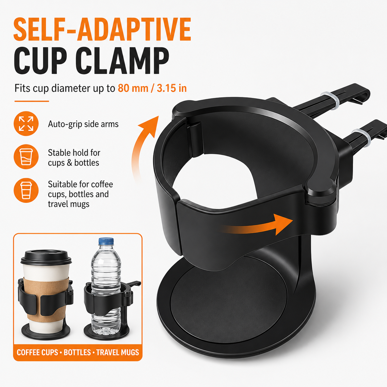 Car Air Vent Cup Holder – Adjustable Auto Drink Bottle Holder