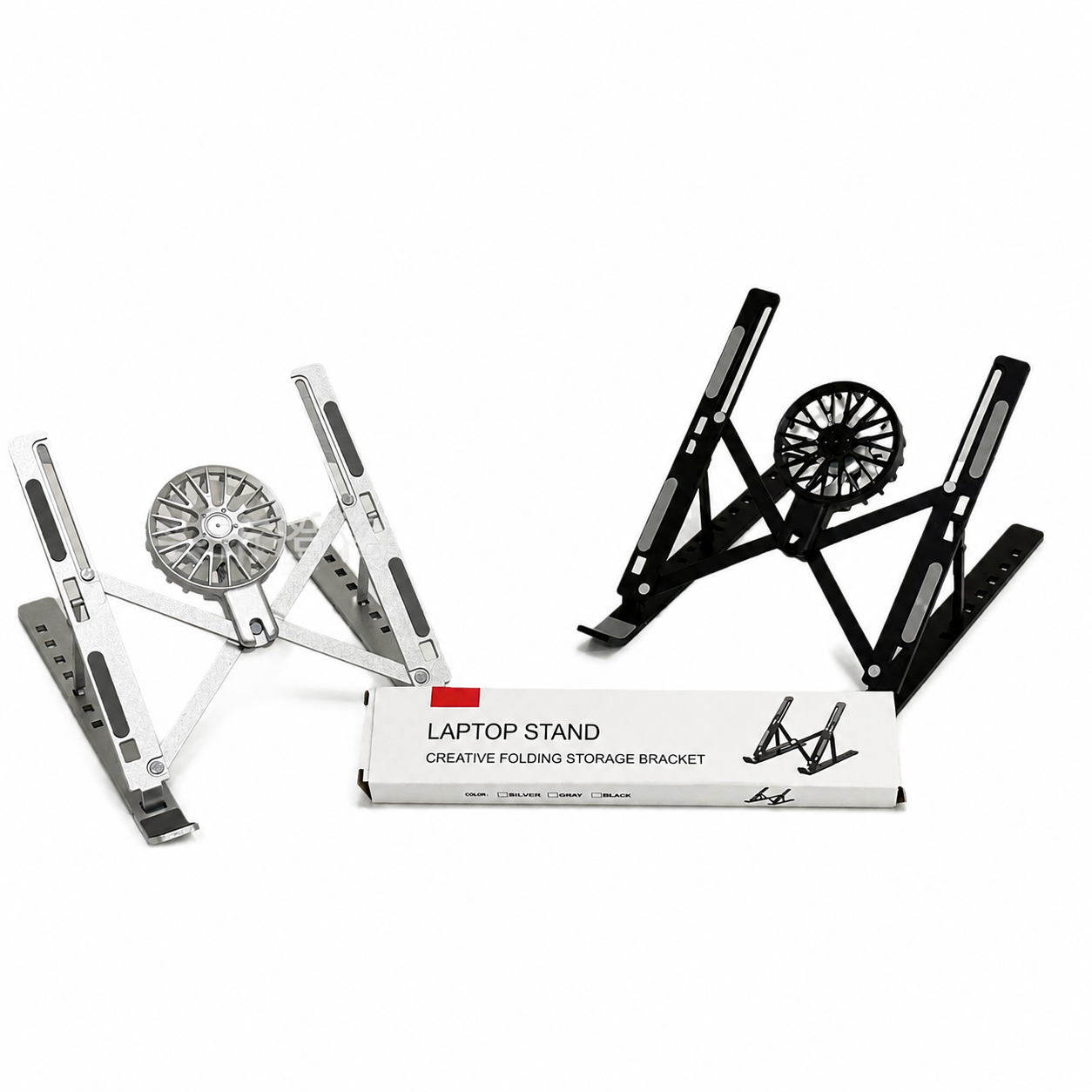 Foldable Aluminum Laptop Stand with Detachable Cooling Fan