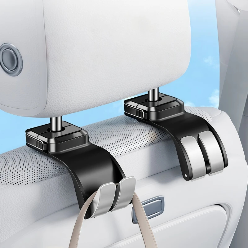 Multifunctional Car Seat Headrest Hook Organizer
